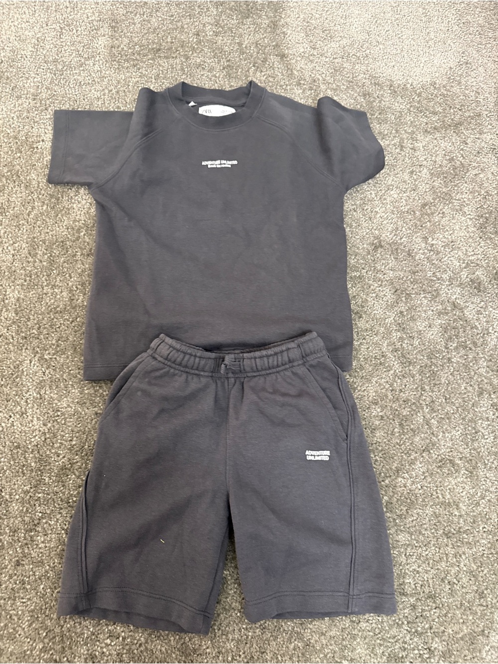 Zara Black Kids Sweatshorts with Subtle Logo
